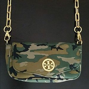 Tory Burch Canvas Camouflage Crossbody